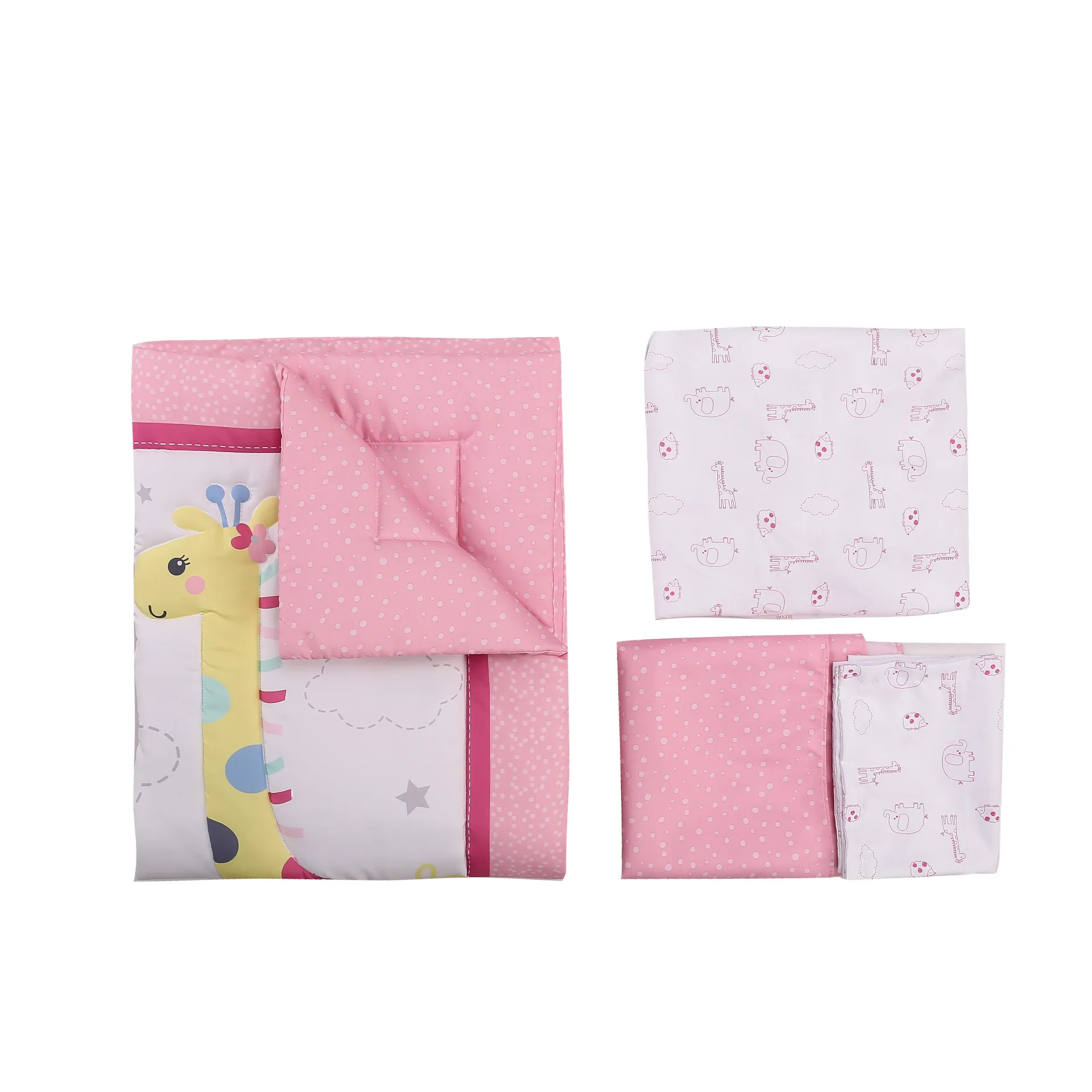 Newborn Suit Cartoon Pattern Children Quilt +Rail Guard Cover+ Baby Sheets +Crib Skirt Infant Bedding Ten-piece Bedding Set