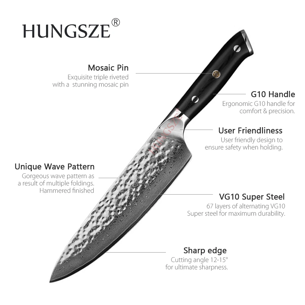 
damascus knife japanese VG10 super steel 8