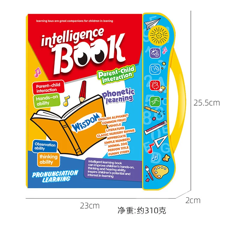 Kids Intelligence Book English Letters Words Learning Language E-book Toddlers Preschool Educational Toys