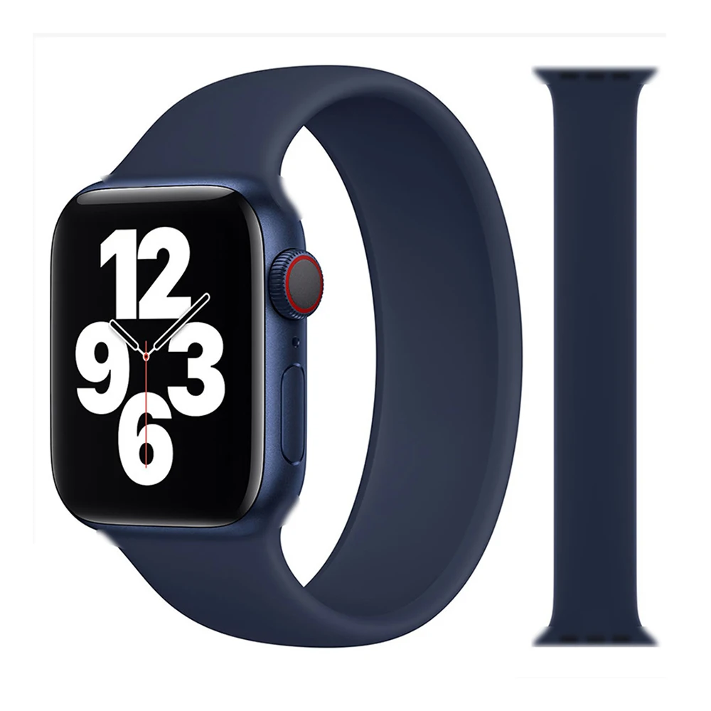 38 mm 44 mm Band For  Apple watch  Silicone Sports  Smart Watch rubber  Strap For iWatch 7/ 6/5/4/3/2/1 Accessories