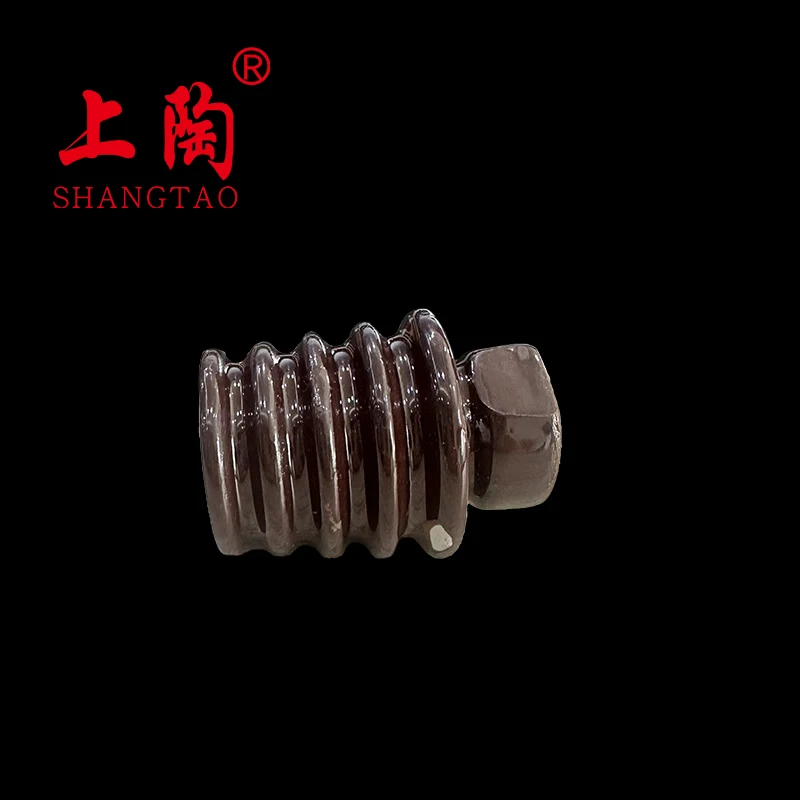 ANSI high voltage porcelain 33kv post brown insulator