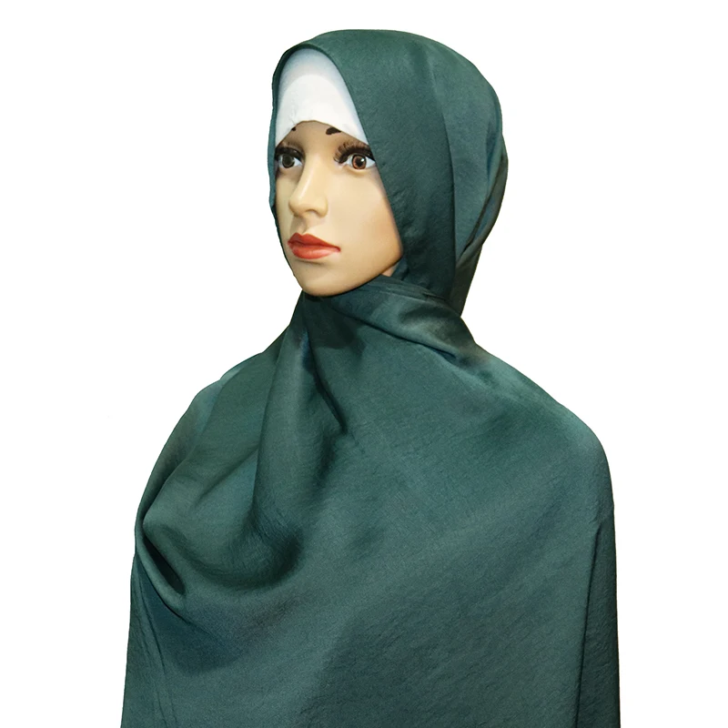 Popular Malaysia Velvet Satin Hijab crepe jazz chiffon shawls tudung supplier sarong