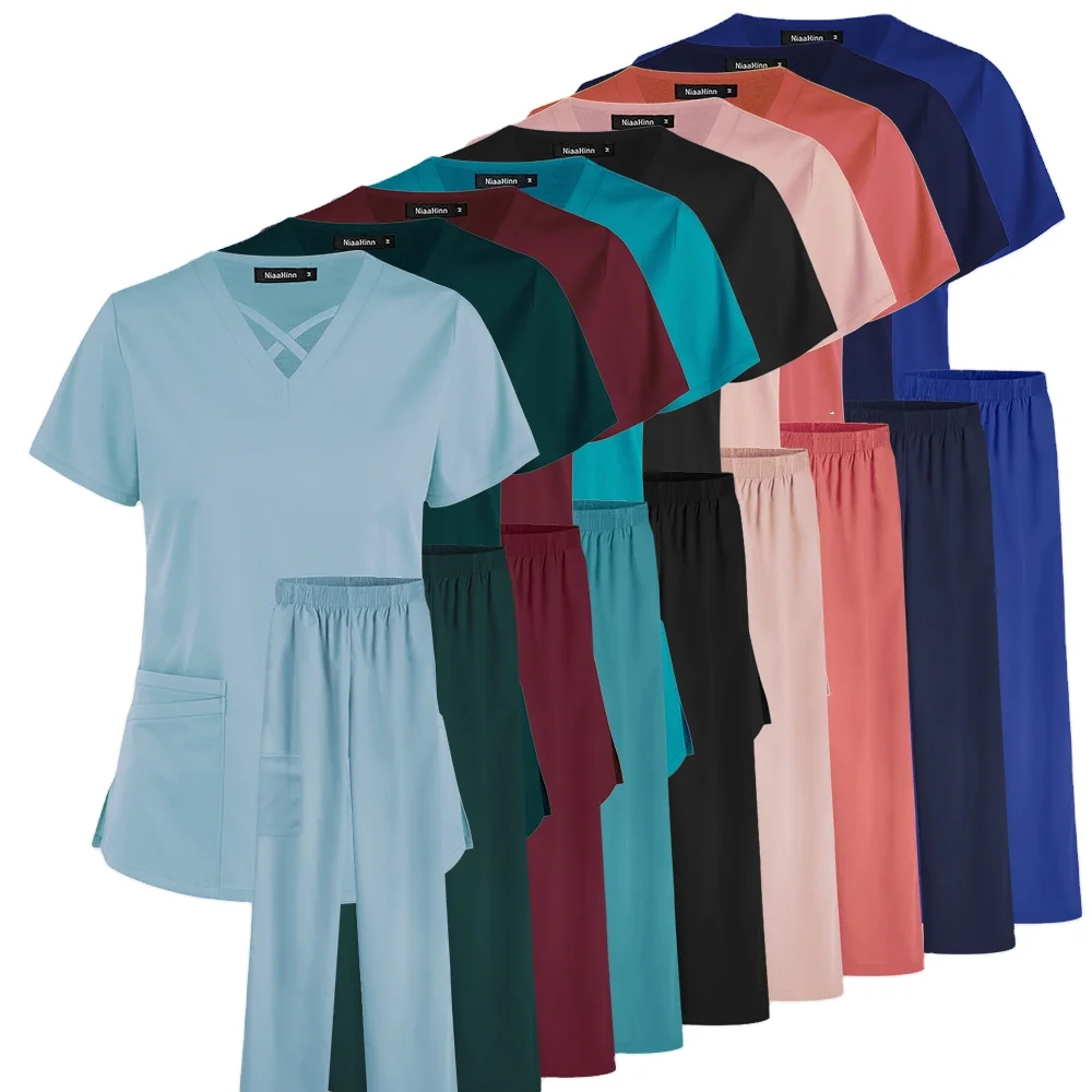 Hot Selling Customized Anesthetist Medical Uniform Womens Medical Scrubs Uniform Nursing Laboratorio Dental Spa Uniform Women