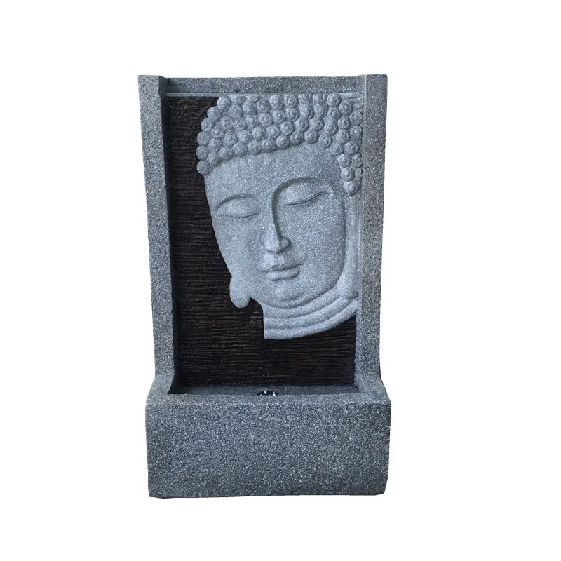 Outdoor Buddha Solar Water Fountain for Garden Decoration Ornaments Indoor and Outdoor Modern Water Feature 35*21*60cm as Photo