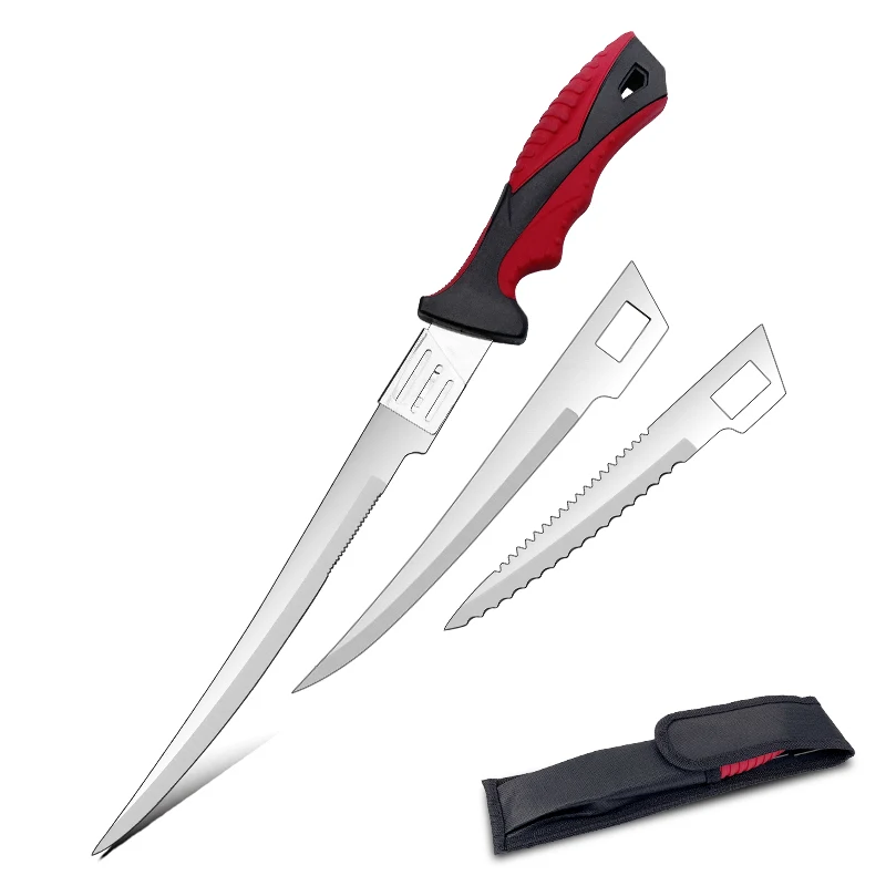 Grandsharp Portable Stainless Steel Kitchen Fillet Knife Fruit Carving Boning Knives Outdoor Hunting Survival Tools with Sheath