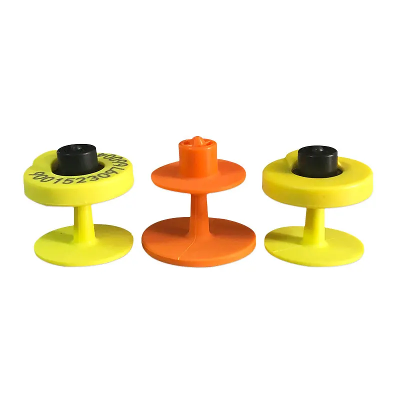 Best Seller Tpu UHF RFID Ear Tag For Livestock Animal Round Shape LF RFID Electronic Ear Tag Pigs
