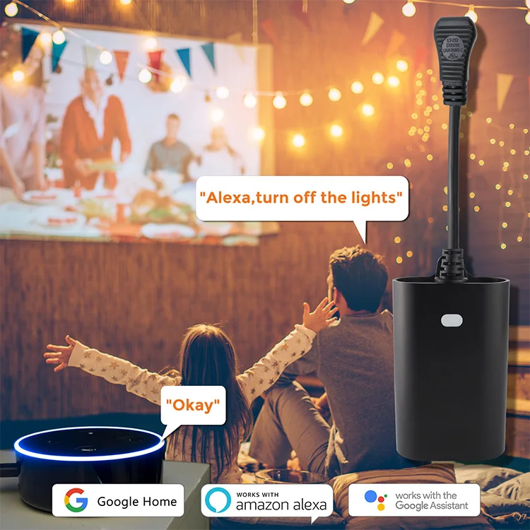 Outdoor waterproof ip65 smart app control socket plug with google home Amazon