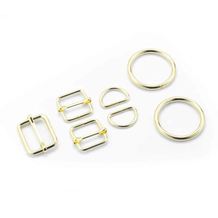 Stock Metal D-Shaped Ring Hardware Wire Buckle D Buckle for Luggage Semi-Circular Bag Parts Accessories