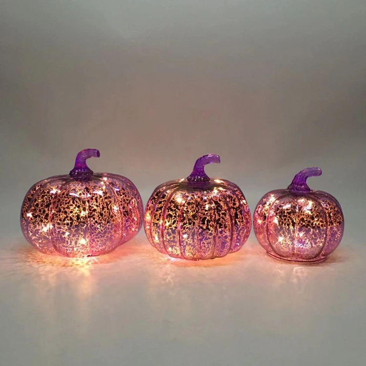 Wholesale Custom Beautiful Handmade Blown Glass Pumpkin Sculpture Murano Glass Crafts For Home Halloween Decoration
