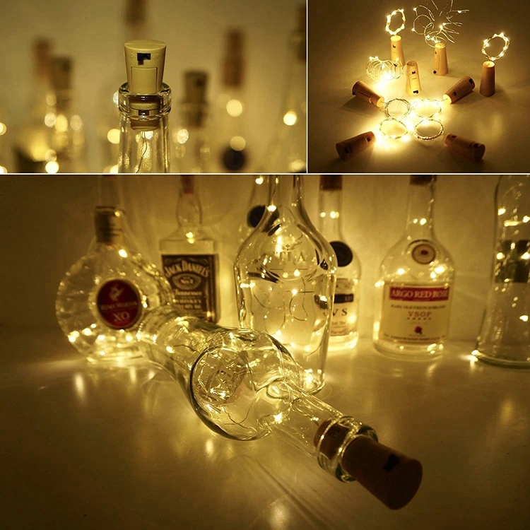 wine bottle cork light for Bedroom Living Room holiday Party Decoration