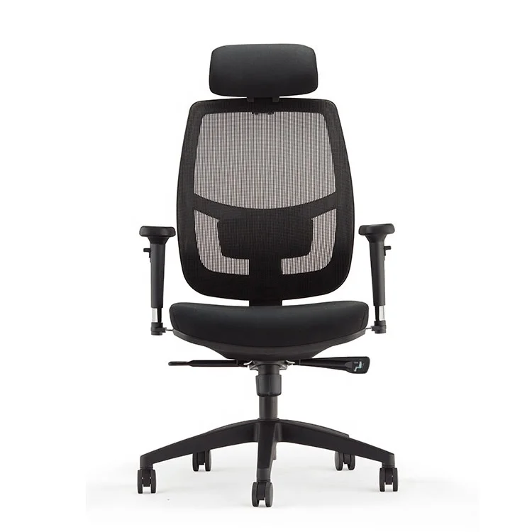 Executive Plastic Armrest Modern Office Comfortable Computer Chair Swivel Office Chair With Auto Adjusting Headrest