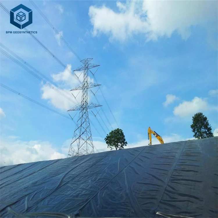 Оросительный канал HDPE вкладыш геомембранный пластиковый 1000 микронный для пруда химического проекта в Южной Африке