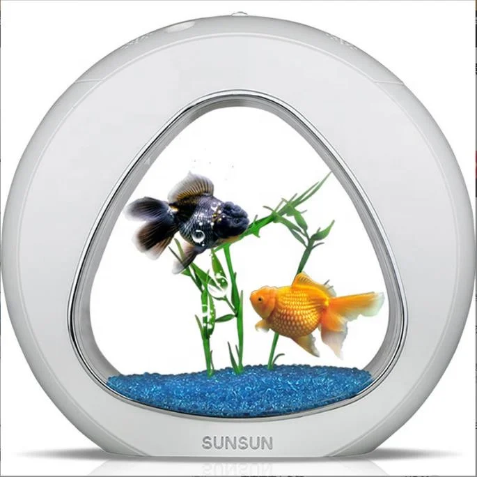 SUNSUN Aquarium Creative Gold Fish Tank With Filter System Mini Desktop Fish Tank Aquarium Decoration Fish Tank Aquarium