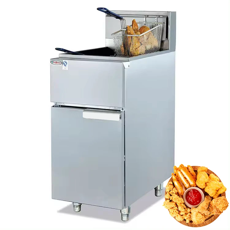 oil fryer New 3-Tubes Deep Fryer Commercial Gas Fryers for Chips Kitchen Equipment for Restaurants Food Shops Hotels