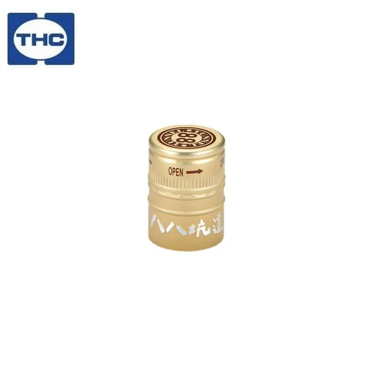 Custom 31.5x44mm pilfer proof aluminum screw caps