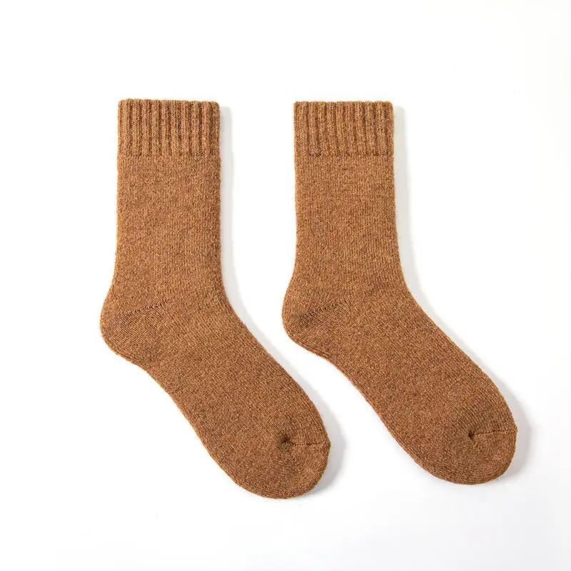 OEM Custom High Quality Mid-Tube Socks Men Thickened Warm Winter Socks Unisex Lamb Camel Wool Socks