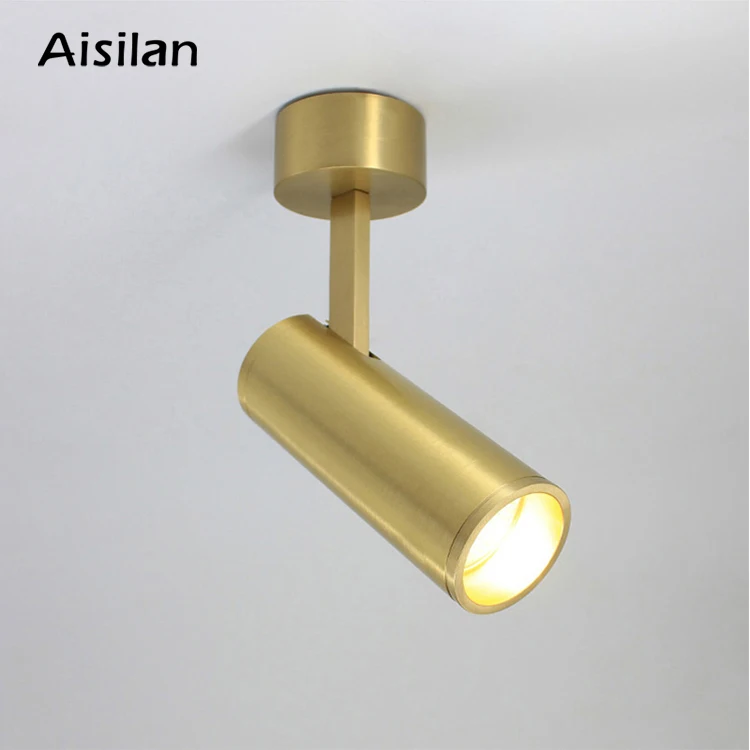 Потолочный светильник Aisilan, светодиодный Регулируемый комнатный Точечный светильник с COB матрицей, 7 Вт, для ванной, спальни, гостиницы, коридора