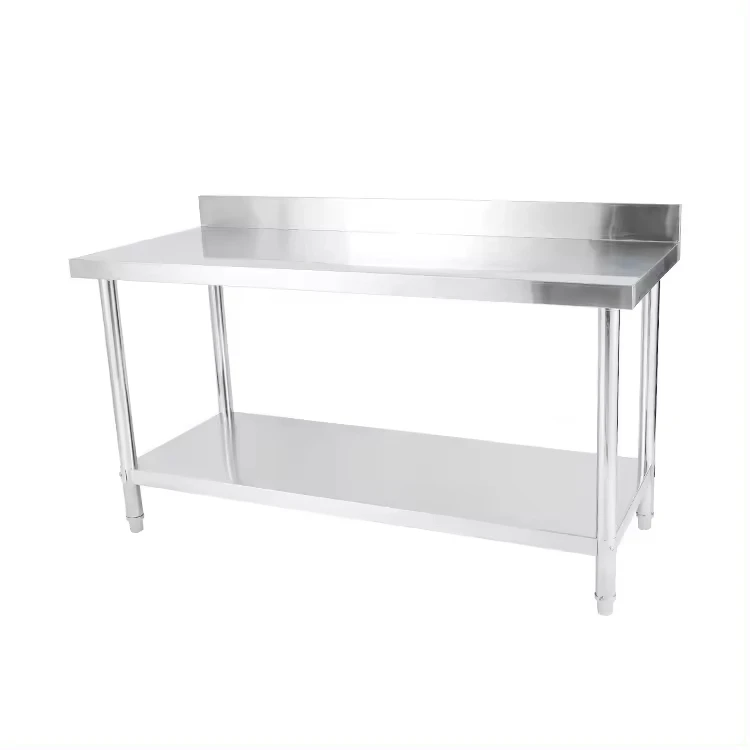 Best selling Commercial Two Three Layers Tables Stainless Steel Kitchen Laptop Workstations