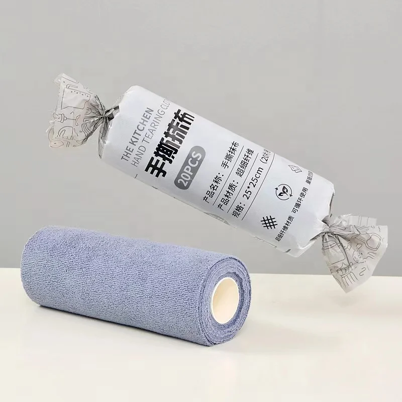Wholesale of ultra-fine fiber household kitchen cleaning cloths,weekly throwing cloths, non disposable candy hand tearing cloths