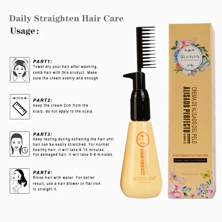 China Manufacturer Best Hair Straightening Cream With Comb Private Label Natural Hair Straightening Hair Relaxer Cream