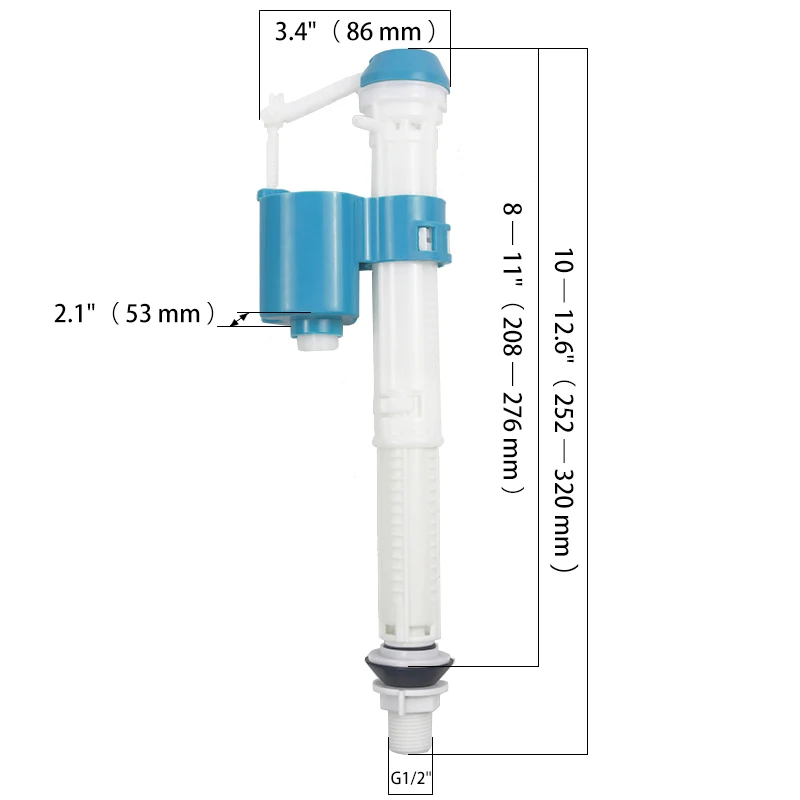 Hot Sale Adjustable Height Fill Valve Toilet Mechanism Anti Siphon Water Tank Toilet Fill Valve For Toilet