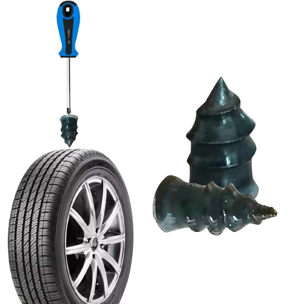HUAHENG Tyre Repair Nail Tubeless Self Tire Repair Rubber For Motorcycle Car Scooter Drill Puncture Glue Free Tyre Repair Nail
