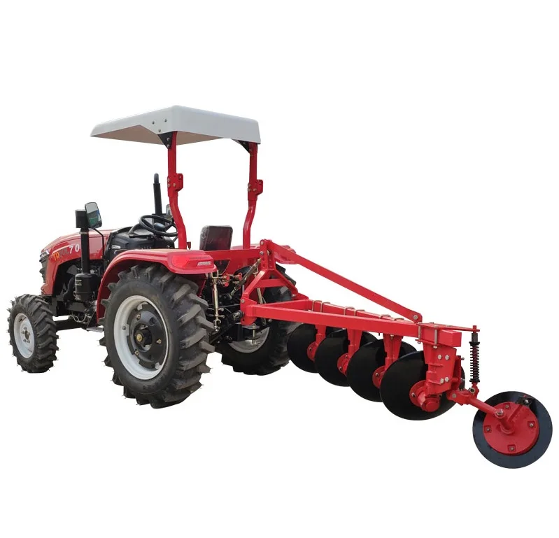 70hp 4wd canopy model disc plough tractors best quality for sale
