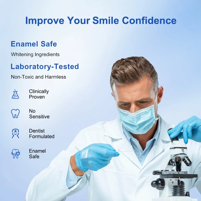 Custom Bright 21 Treatments 6% Hp Peroxide Free Flavored Wholesale Pap Dissolving Tooth Dental Whiting Teeth 5d Whitening Strips
