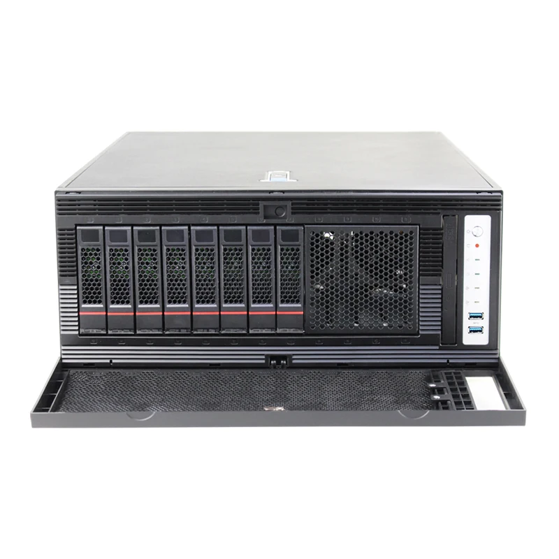8049Etx-8 12Gb/S Mini Sas Hd Sgpio Hot Swap 8 Bay Tower Server Chassis Box E-Atx For Big Data/Desktop/Workstation