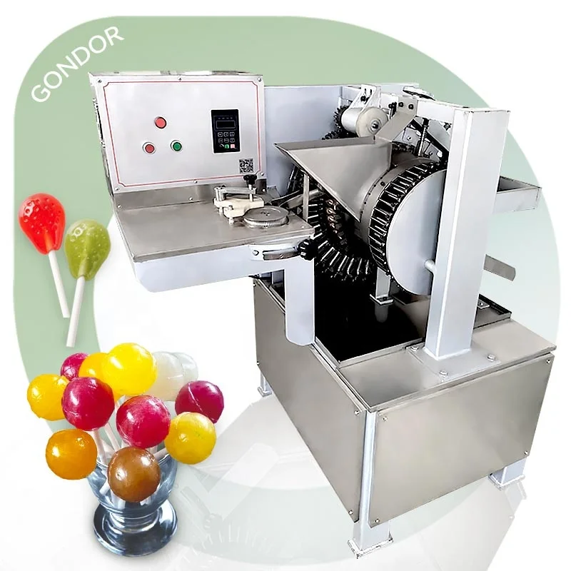Industrial Manual Candy Hard Round Lollypop Paper Stick Lollipop Make Machine Production Line for Trade