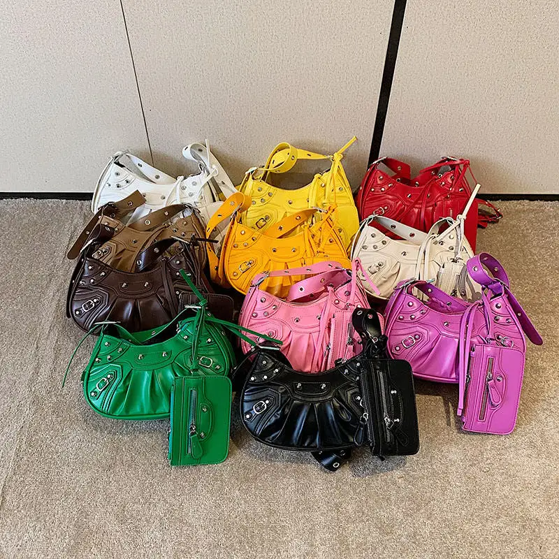 2022 Hot selling summer new arrivals rivet fashion luxury purse trendy candy cute women purse handbag