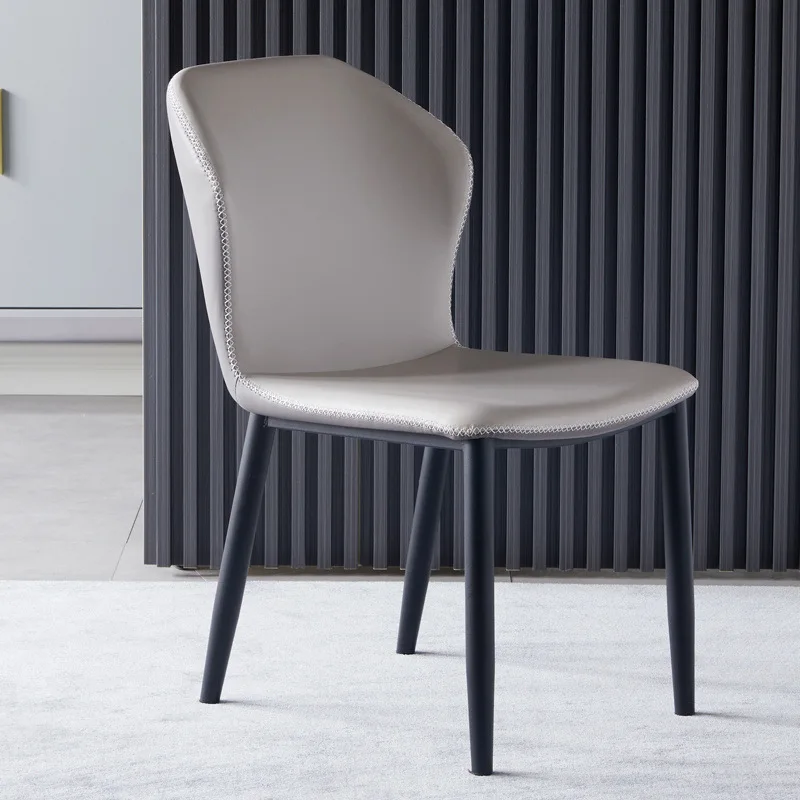 Luxury Dining Chair Set Genuine Leather Velvet Fabric Seat with Modern Design Metal Indoor Furniture for China Restaurant