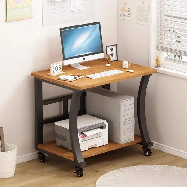 AILICHEN Mobile desktop computer desk, bedroom bedside desk, small-sized laptop workbench
