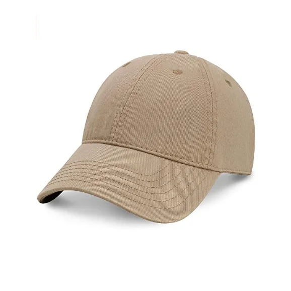 Trendy Soft Customized Logo Plain Blank Khaki Dad Hats Cotton Denim Stone Washed Distressed Sports Baseball Caps