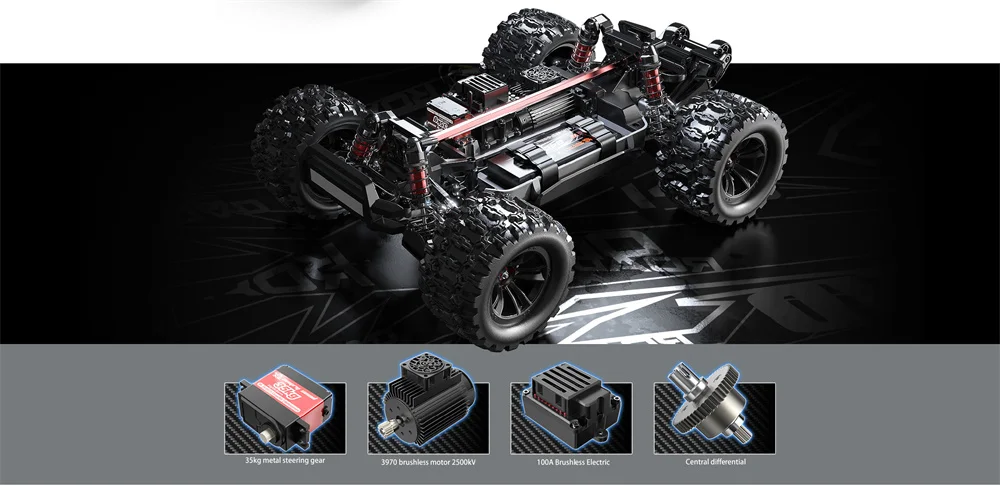 Simulation model car professional high speed rc buggy monster vehicle 80km/h 120m 1/10 scale 4wd car