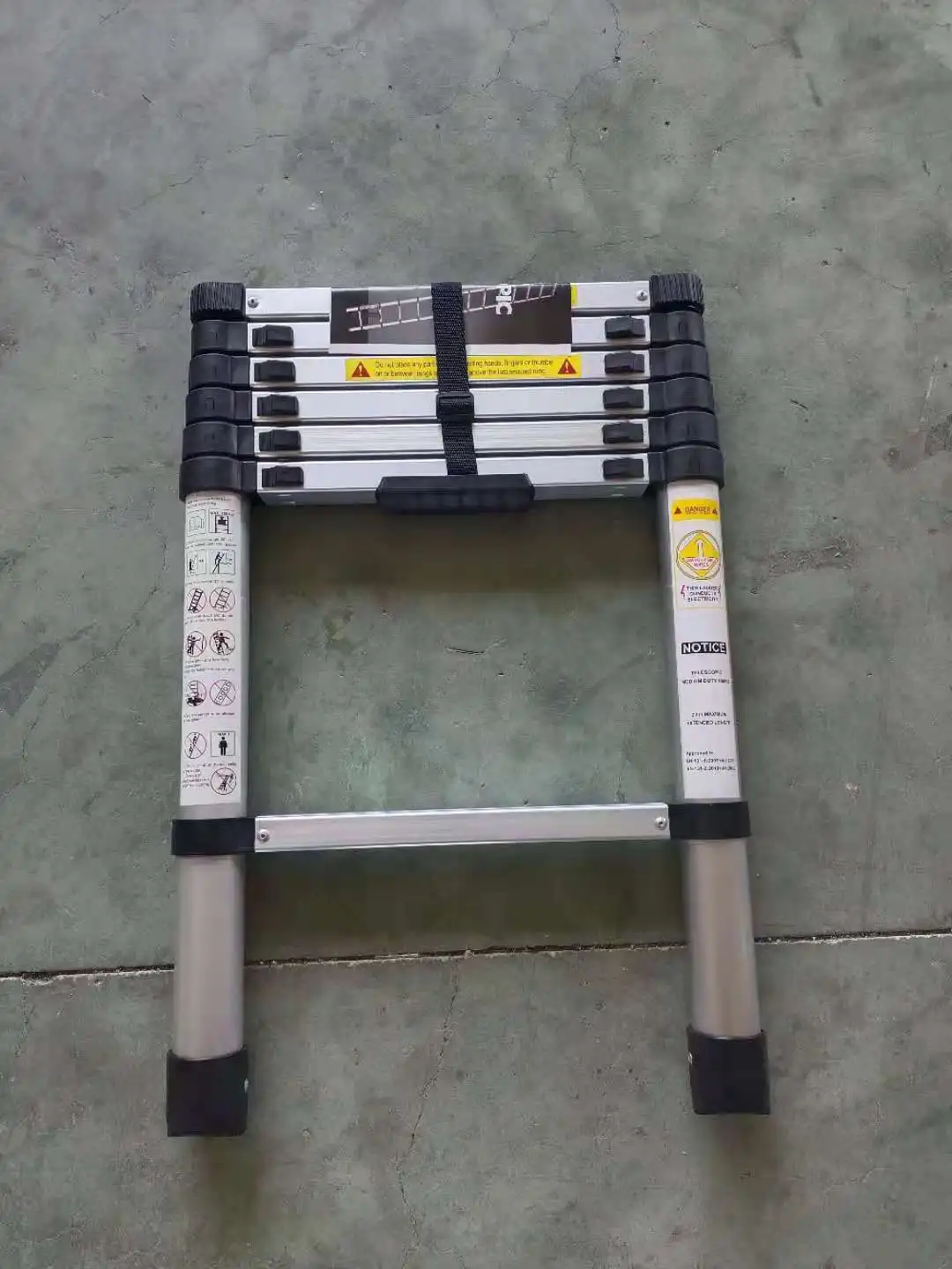 2022 New Type Aluminum Telescoping Step Ladder 3.8 m Standard En