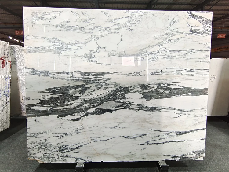 luxury Italian Arabescato White Marble Slab For Villa Decoration White Marble Price