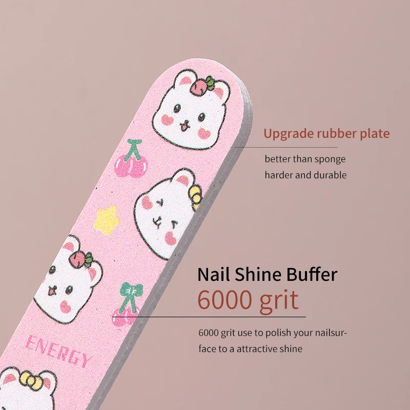 LMLTOP Single manicure polishing beauty tool Callus Treatment cute sandpaper file mini handle portable nail file Polish SY577