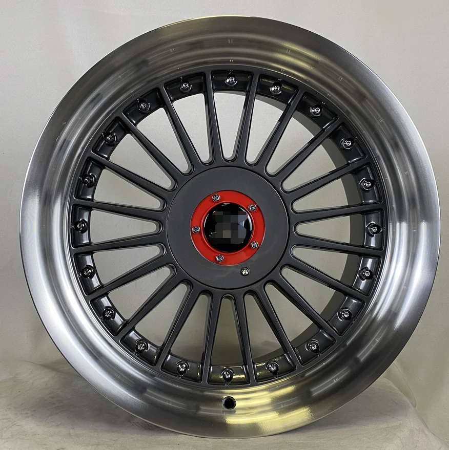 2022 new design Deep lip 17inch staggered Alloy Wheel Rim with big caps Aftermarket Car Wheel
