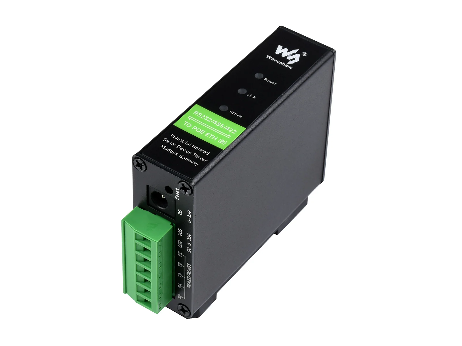 TCP/IP to serial RS232/485/422 to RJ45 Ethernet Module Rail-Mount Serial Server With POE Function