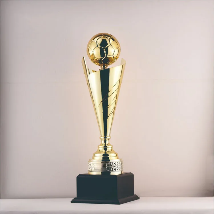 sport trophies personnalis and football awards metal gold sport trophy cup custom 520mm soccer football champions league trophy