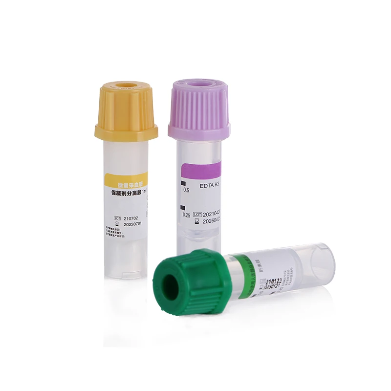 private label 0.5ml Disposable Vacuum Blood Collection Tube (SERUM,EDTA,GEL, ESR,SST tube)with red blue green screw lid