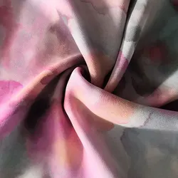 Wholesale 75d polyester tie dyed chiffon printed fabric floral for women dress