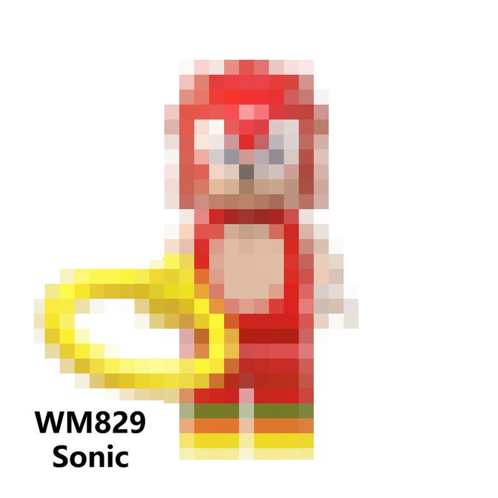 WM829 Горячие Супер тени аниме Knuckles смешанные мини Экшн-куклы Рождественские подарки мультфильм образовательные строительные блоки детские игрушки