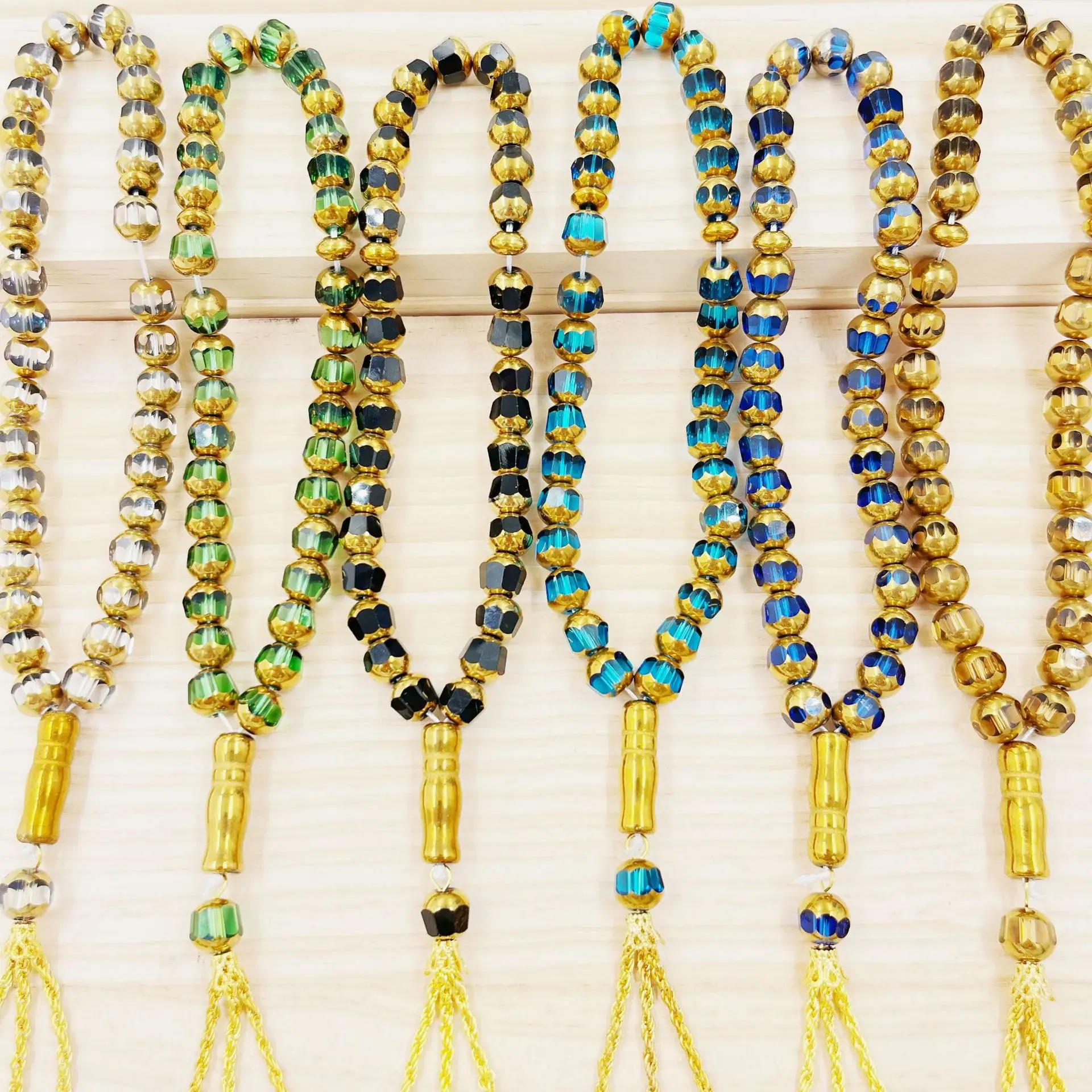 10mm 33Pcs Crystal Prayer Beads Bracelets Unisex Women Men on Hand Muslim Islamic Prayer Beads Necklace Bracelet