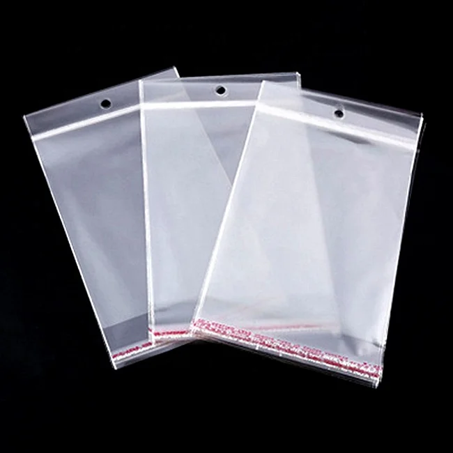 
Plastic self adhesive custom printed bopp cellophane opp custom poly bags 