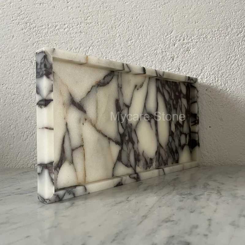 Luxury Marble calacatta viola catchall tray bathroom storage marble jewelry tray