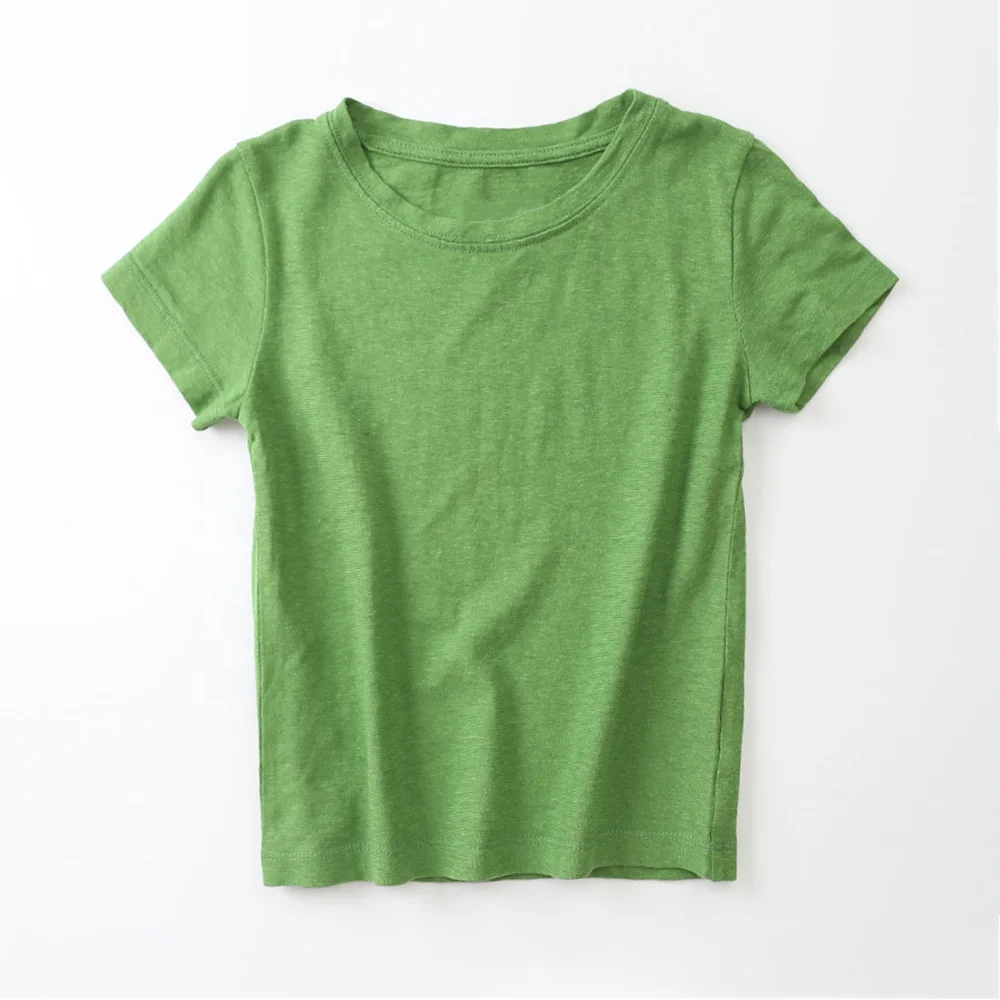Wholesale 55% Hemp /45% Organic Cotton White Gray T-Shirts for Kids/Women/Men