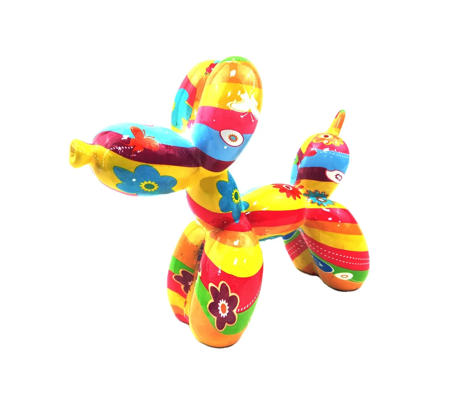 
Custom design indoor decoration crafts resin balloon figurines decor animal dog statue 