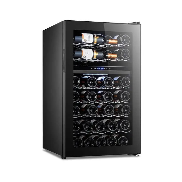 Custom furniture metal wood glass cooler mini cooling system wine cellar